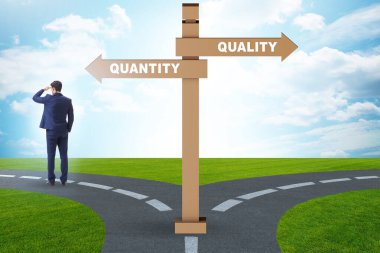 Concept of trade-off between quality and the quantity