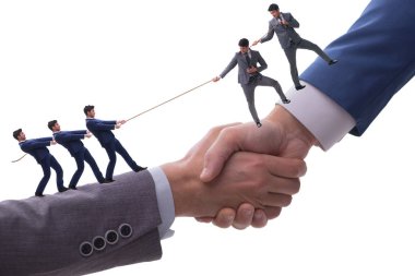 Concept of the teamwork and mutual support
