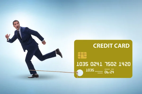 Businessman Credit Card Debt Concept — Stock Photo, Image