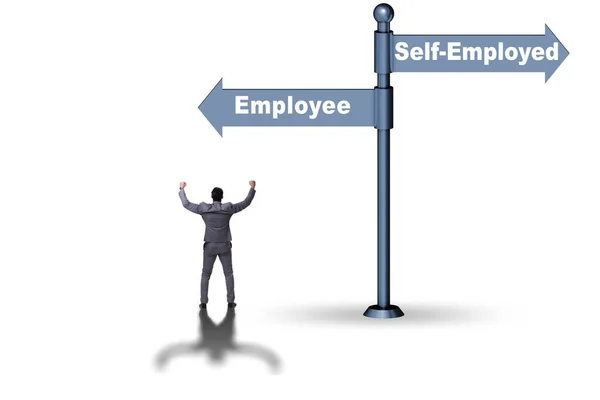 Concept of choosing self-employed versus the employment