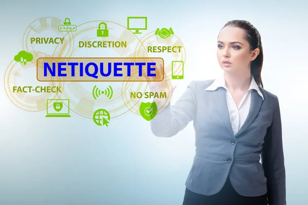 Concept Etiquette Netiquette — Photo