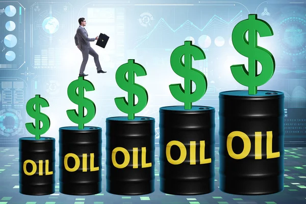 Businessman Oil Prices Concept — Foto Stock