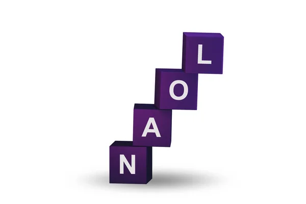 Loan Debt Concept Cubes Rendering — Stok fotoğraf