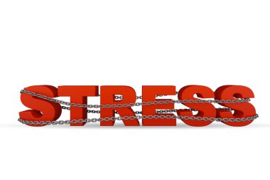 Concept of work related stress with the letters