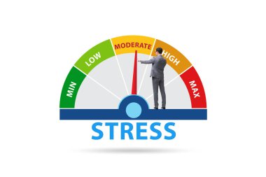 İş adamında stres ölçer kavramı