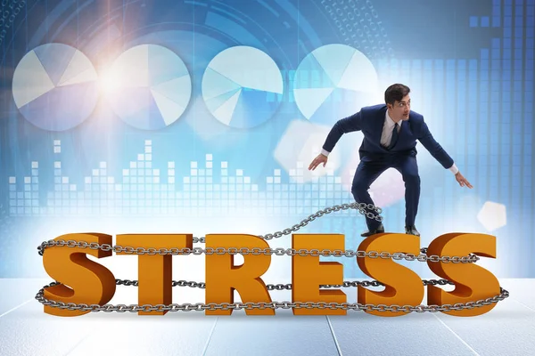 Concepto Estrés Relacionado Con Trabajo Con Empresario —  Fotos de Stock