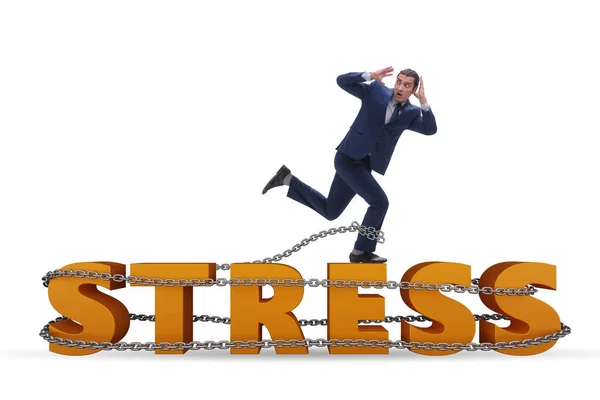 Concepto Estrés Relacionado Con Trabajo Con Empresario — Foto de Stock