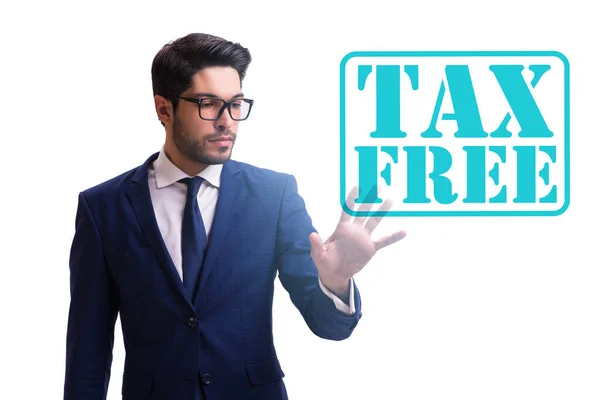 Concepto Compra Libre Impuestos Con Empresario — Foto de Stock