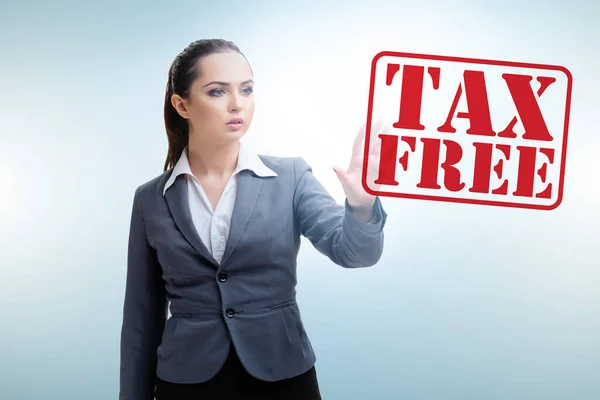 Tax Free Shopping Concept Businesswoman — Fotografia de Stock