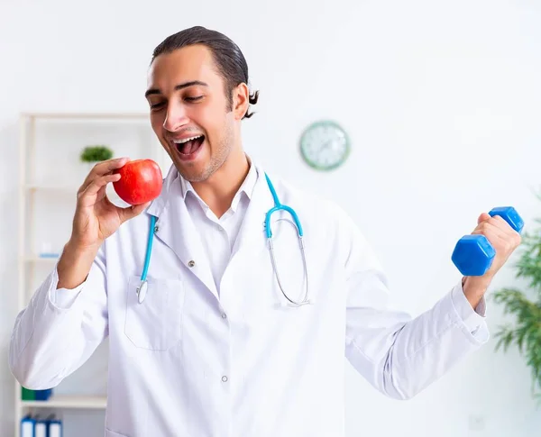 Young Male Doctor Sport Dieting Concept — Stock Photo, Image
