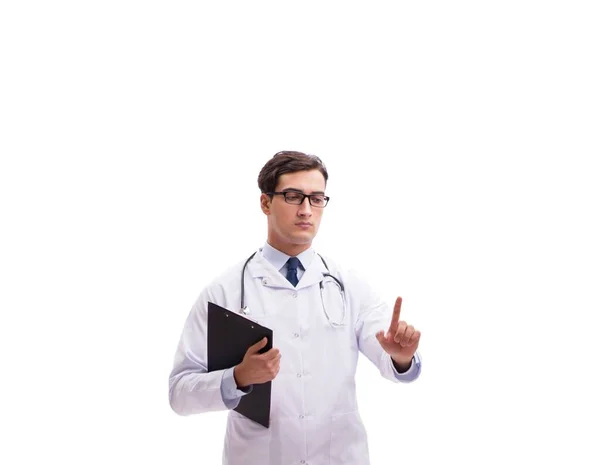 Der Junge Arzt Isoliert Auf Weißem Hintergrund — Stockfoto
