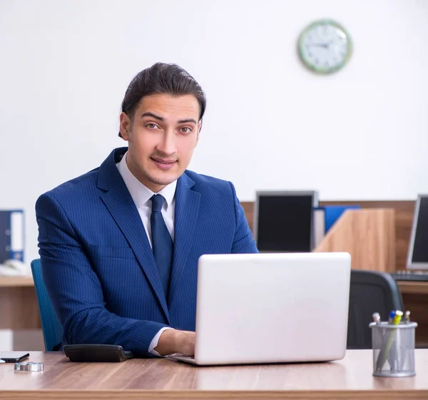 Young Male Businessman Working Office — Stock Photo, Image