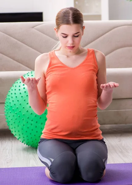 Těhotná Žena Nahrávání Videa Pro Blog Vlog — Stock fotografie