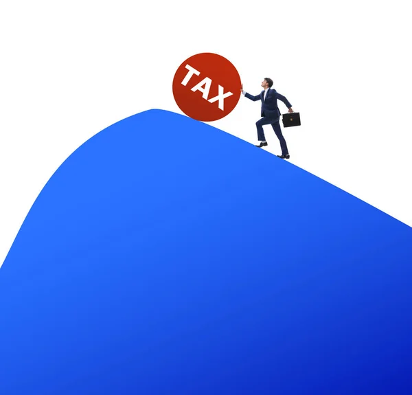 山の上の租税概念の実業家 — ストック写真