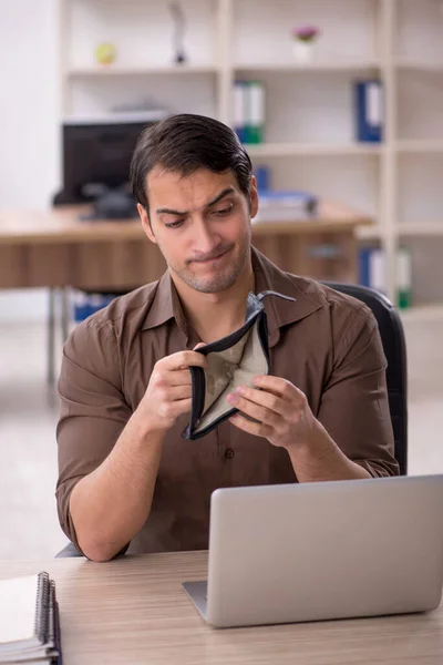 Young Male Employee Remuneration Concept — Stock Photo, Image