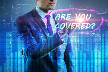 Comprehensive insurance concept with the question