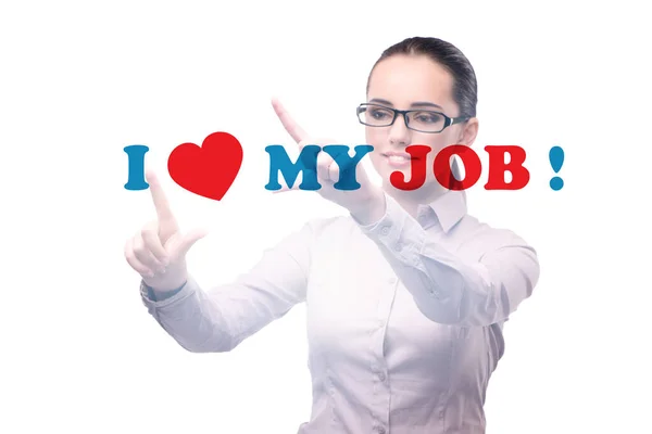 Adoro Meu Conceito Trabalho Com Mulher Negócios — Fotografia de Stock