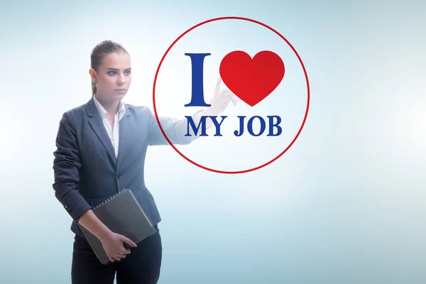 Love Job Concept Businesswoman — Stock Photo, Image