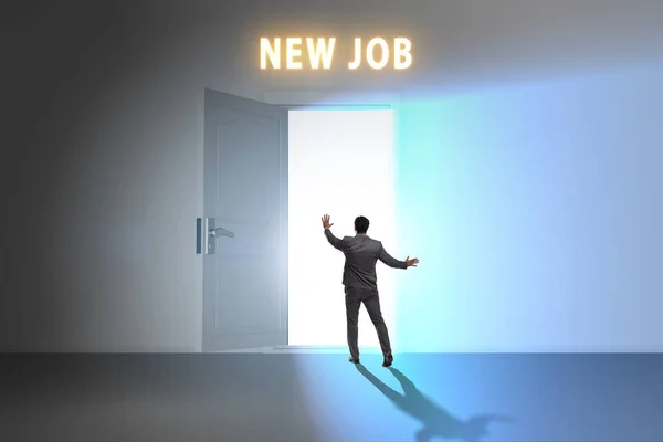 New Job Concept Open Door — Stockfoto