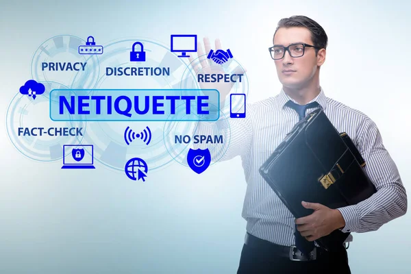 Concept Etiquette Netiquette — Foto de Stock