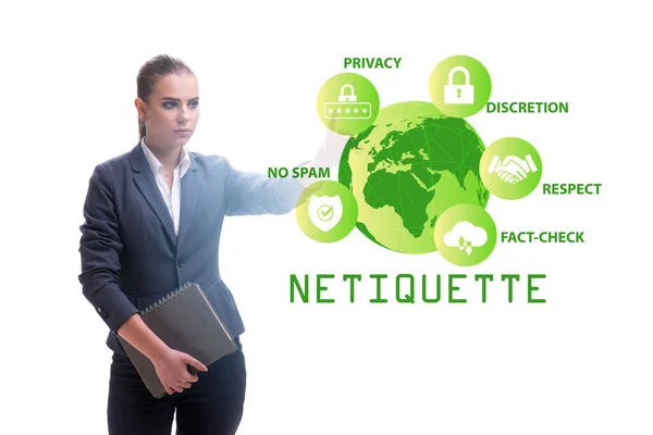 Concept Etiquette Netiquette — Stockfoto