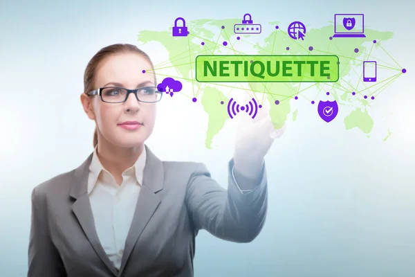 Concept Etiquette Netiquette — Fotografia de Stock