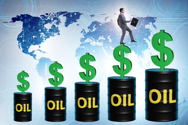 Businessman Oil Prices Concept — Fotografia de Stock
