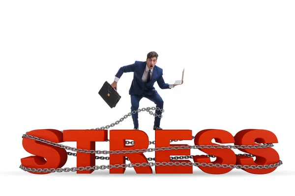 Concepto Estrés Relacionado Con Trabajo Con Empresario — Foto de Stock