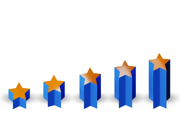 Concept Growing Satisfaction Levels Stars — Stock Photo, Image