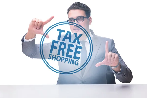 Tax Free Shopping Concept Businessman — Stock Photo, Image