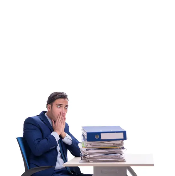 Employee Working Isolated White Background — Stock Photo, Image