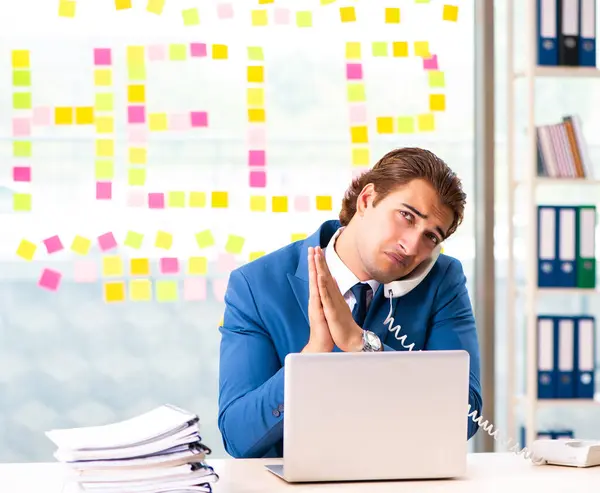 Busy Businessman Working Office — Stock Photo, Image