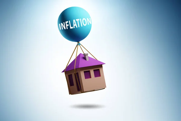 Concept Housing Prices Inflation Rendering — стоковое фото