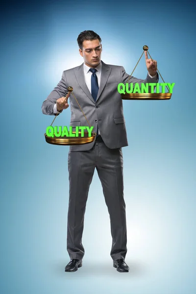 Concept Trade Quality Quantity —  Fotos de Stock
