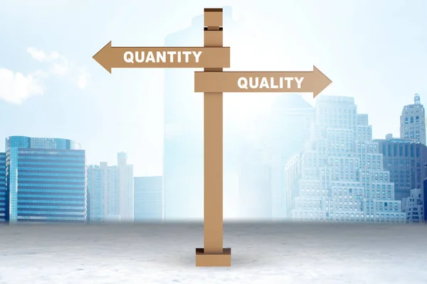 Concept Trade Quality Quantity — Φωτογραφία Αρχείου