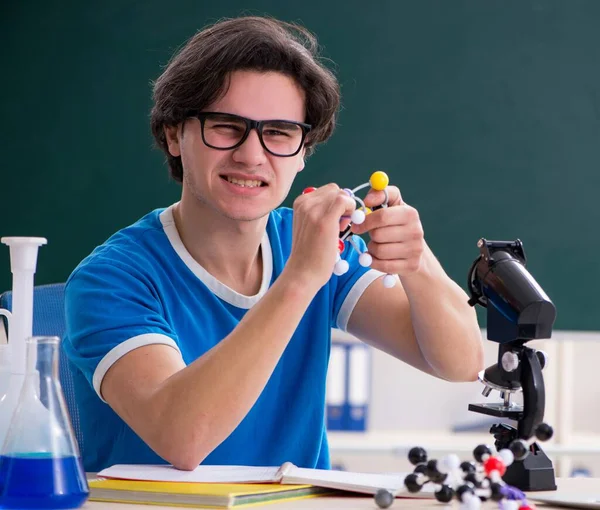 Young Male Student Classroom — Stock Photo, Image