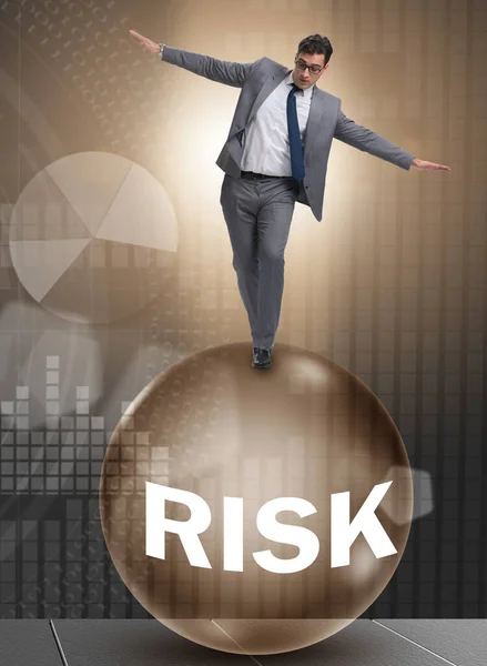 Jonge Zakenman Business Risk Onzekerheid Concept — Stockfoto