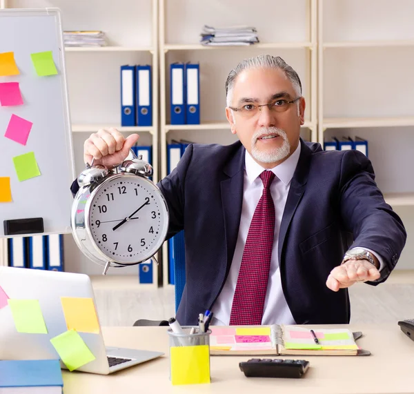 Aged Man Employee Conflicting Priorities Concept —  Fotos de Stock