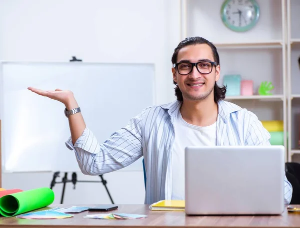 Young Male Designer Working Office — Stock Photo, Image