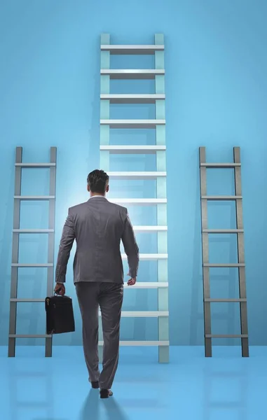 Career Progression Concept Various Ladders — Stock Photo, Image