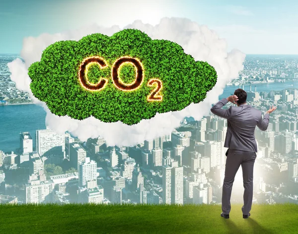 Concepto Ecológico Las Emisiones Gases Efecto Invernadero —  Fotos de Stock