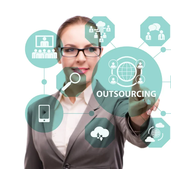 Koncepcja Outsourcingu Nowoczesnym Biznesie — Zdjęcie stockowe