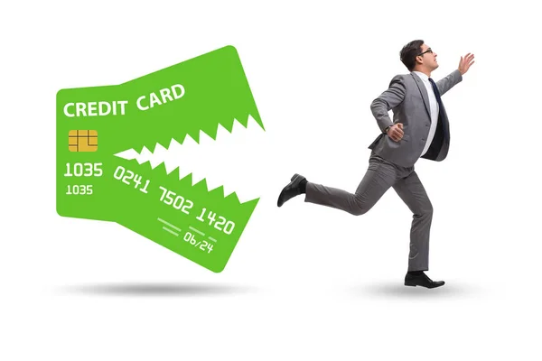 Businessman Credit Card Debt Concept — Stock fotografie