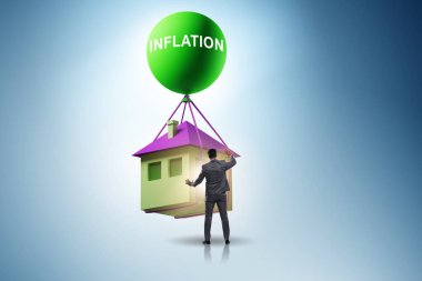 Concept of the housing prices inflation