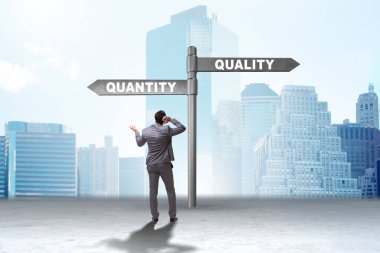 Concept of trade-off between quality and the quantity