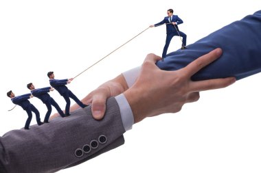 Concept of the teamwork and mutual support