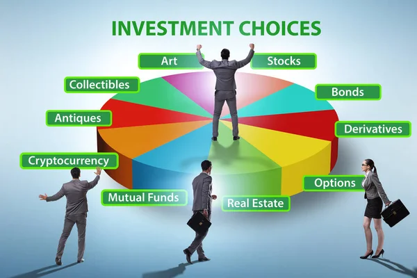 Koncepce Různých Možností Finanční Investice — Stock fotografie