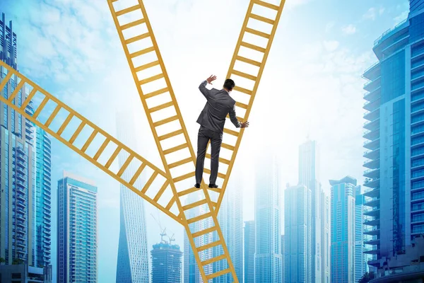 Different Career Path Concept Businessman — Stock Photo, Image