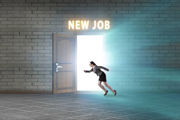 New Job Concept Open Door — Foto de Stock
