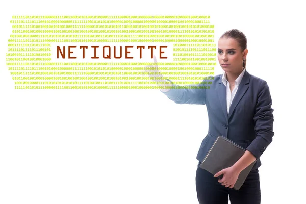 Begrip Etiquette Netiquette — Stockfoto